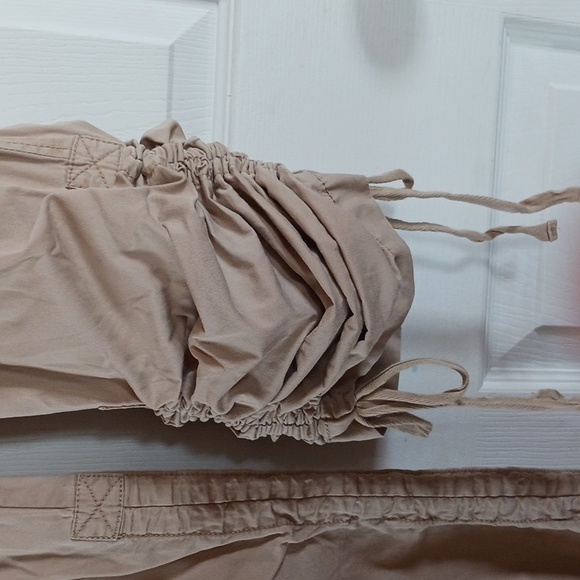 Beige Ruched Cargo Pants - Picture 7 of 7